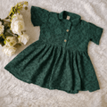Girls Forest Green Lace Party Dress - CottyLand