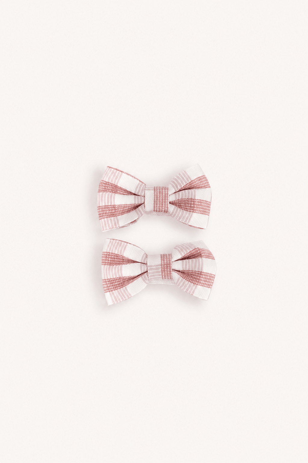 Pink Gingham Bow Hair Clips for Girls - CottyLand